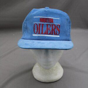 Houston Oilers Hat (VTG) - Corduroy Block Script - Adult Snapback